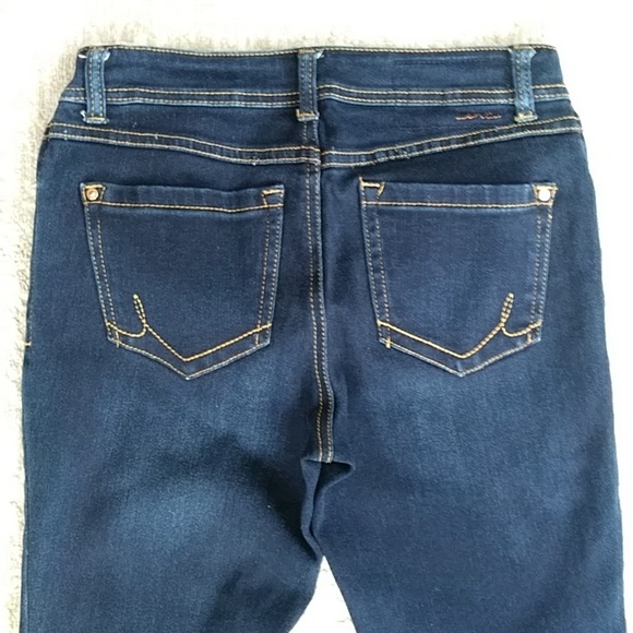 Inc Denim Curvy Fit Skinny Leg Jeans 2 Navy Blue - Picture 12 of 16